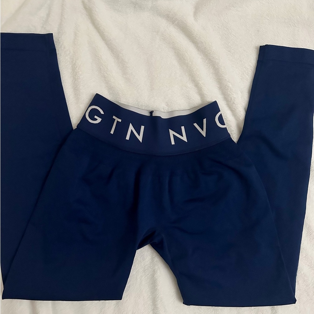 Nvgtn | navy blue | sports seamless leggings | size medium